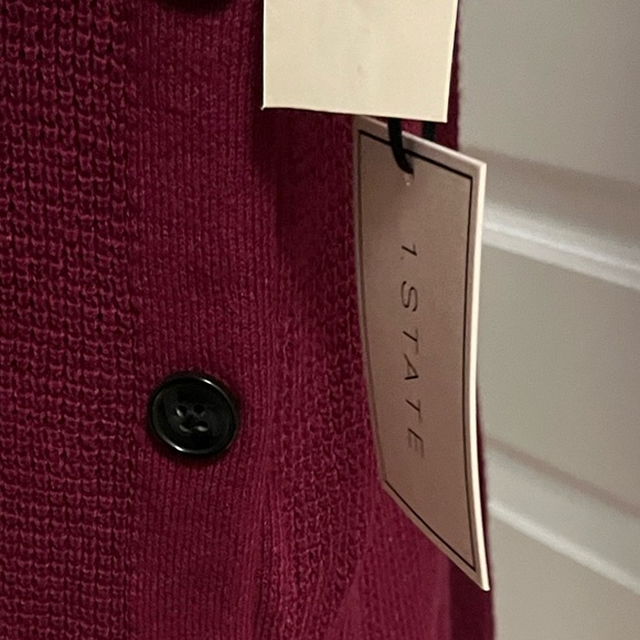 NWT Plum Sweater with Button Side Slits - Picture 3 of 6